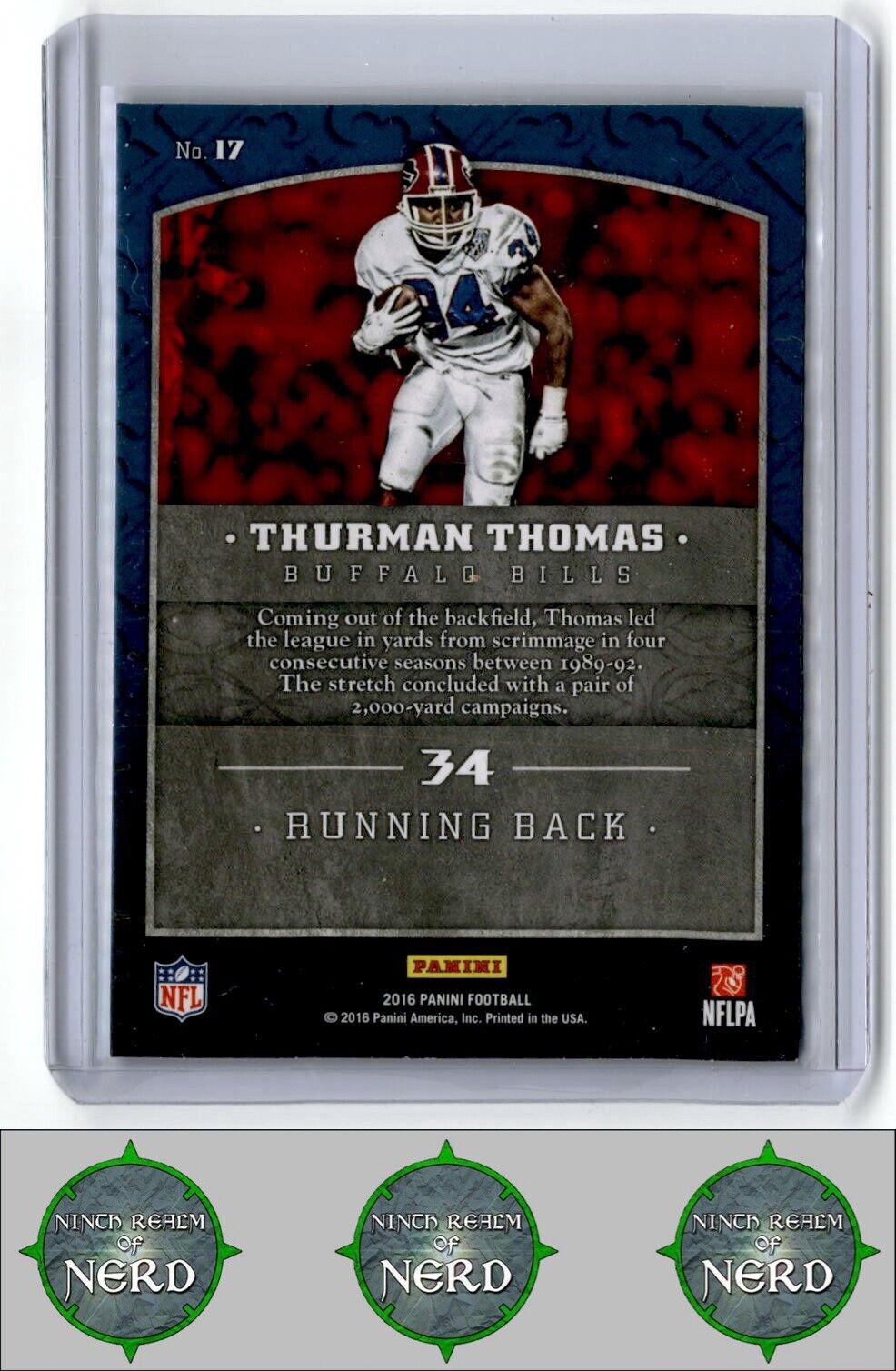 2016 Panini #17 Thurman Thomas Legends of the Shield