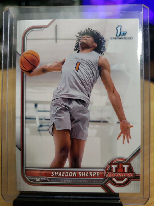 Shaedon Sharpe 2022 Topps Bowman U Basketball Rookie 1st Bowman # 91 Portland RC