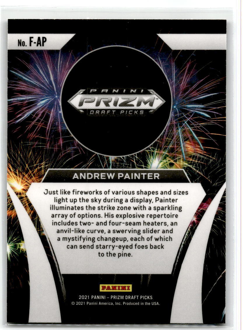 2021 Panini Prizm Draft Picks #F-AP Andrew Painter Fireworks NM