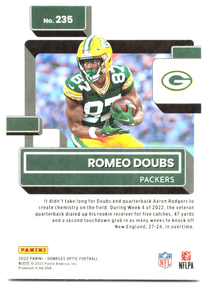 2022 Donruss Optic #235 Romeo Doubs NM