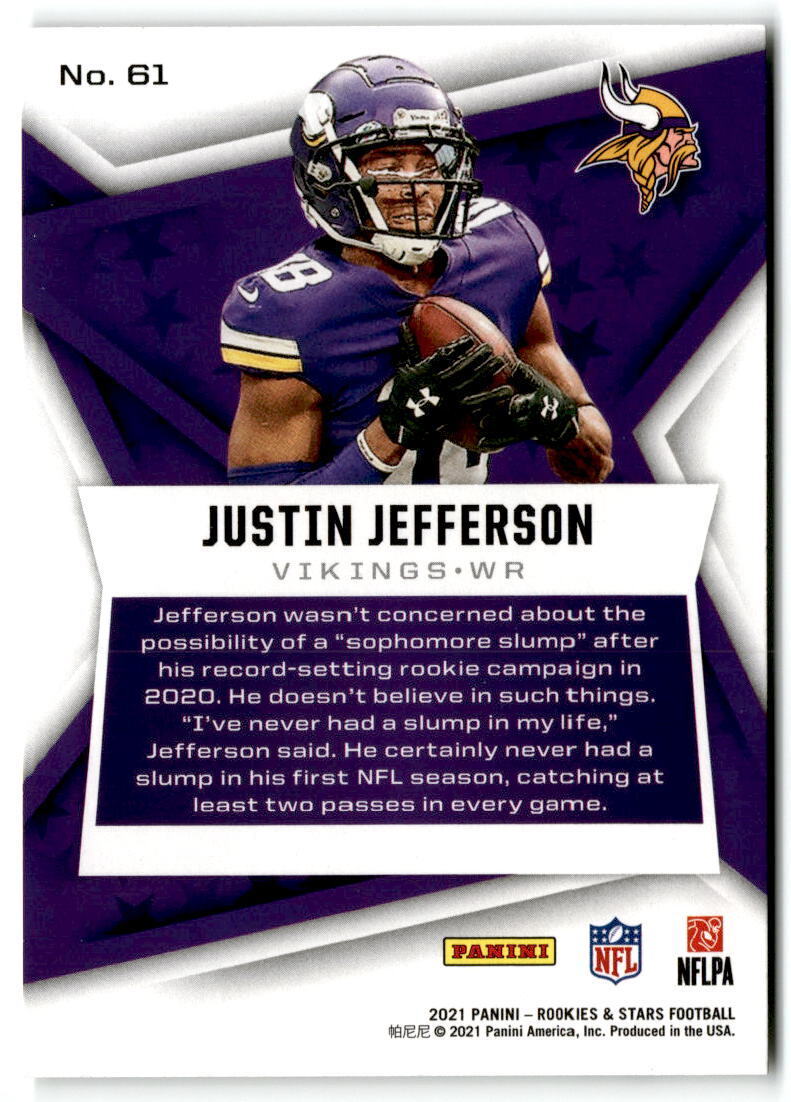 2021 Panini Rookies & Stars #61 Justin Jefferson Green NM