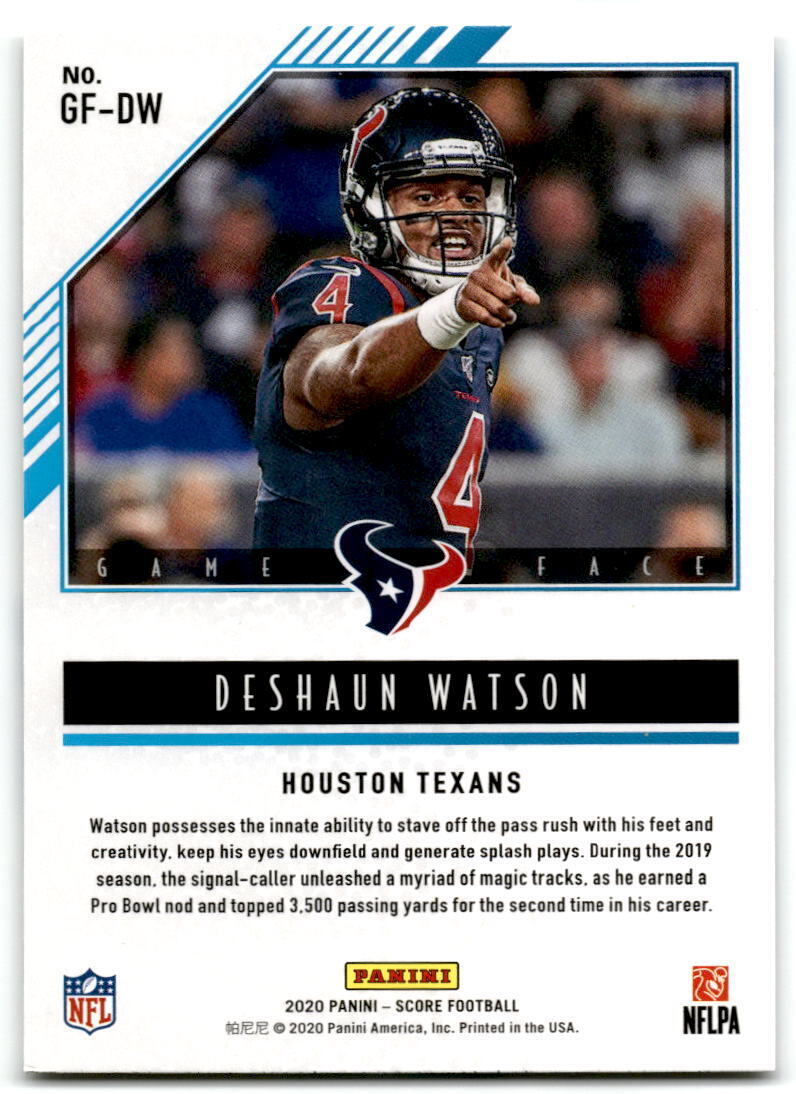 2020 Score #GF-DW Deshaun Watson Game Face Red NM