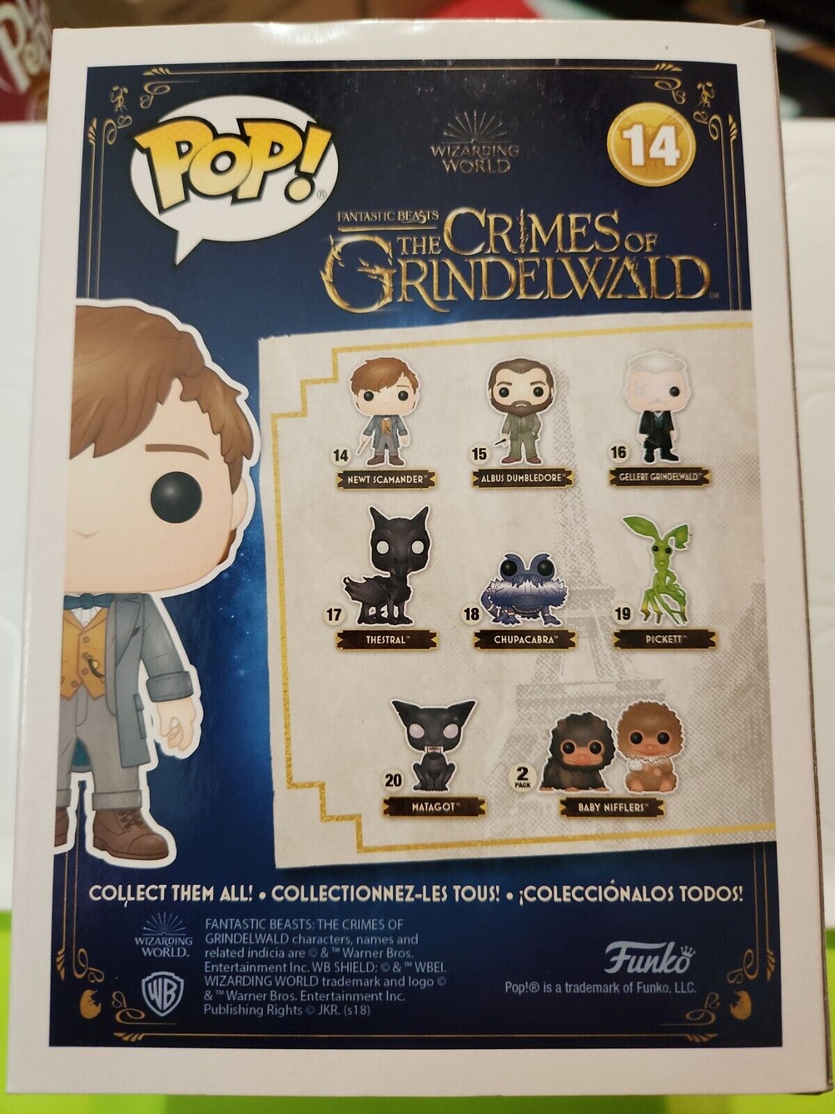 Pop! Fantastic Beasts 2 Newt Scamander #14 Vinyl Figure Funko POP