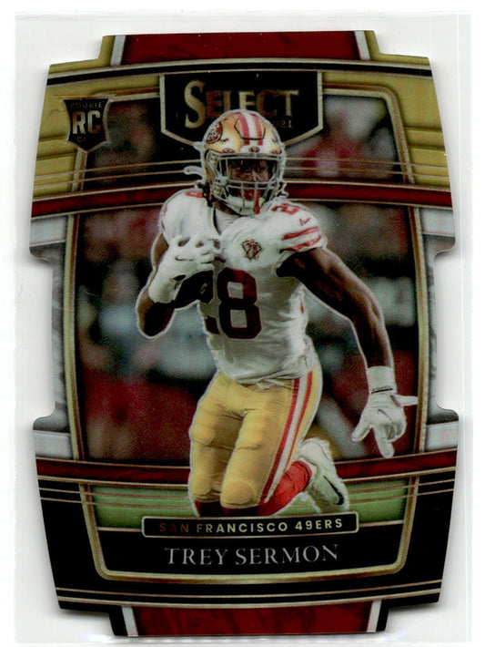 2021 Panini Select #68 Trey Sermon Black and Gold Prizm Die Cut NM