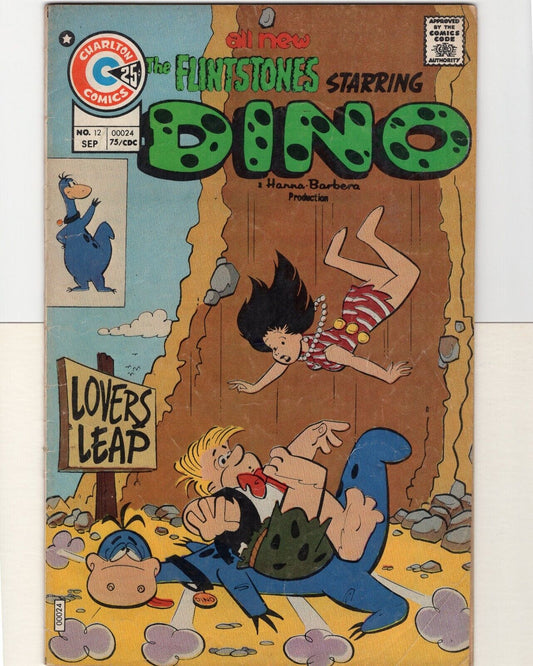 The Flintstones Starring DINO #12 Charlton Comics Bronze Age Hanna-Barbera g-/g