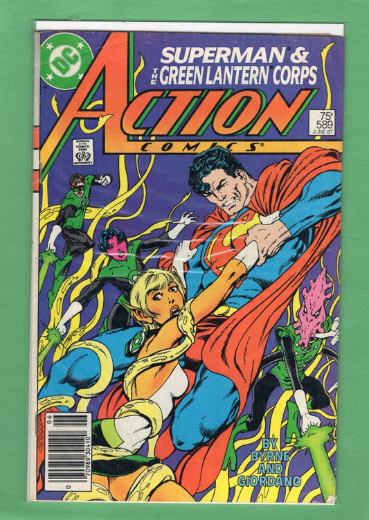 ACTION COMICS #589 (DC 1987) Newsstand SUPERMAN & GREEN LANTERN CORPS