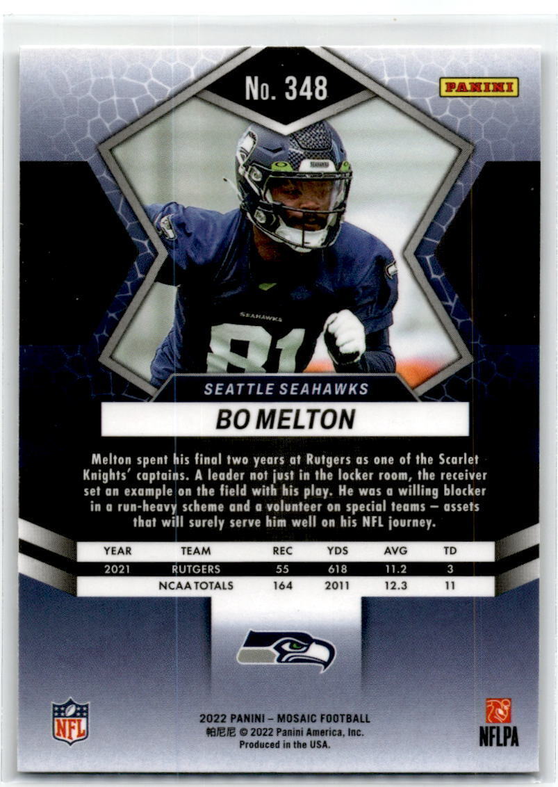 2022 Panini Mosaic #348 Bo Melton NM