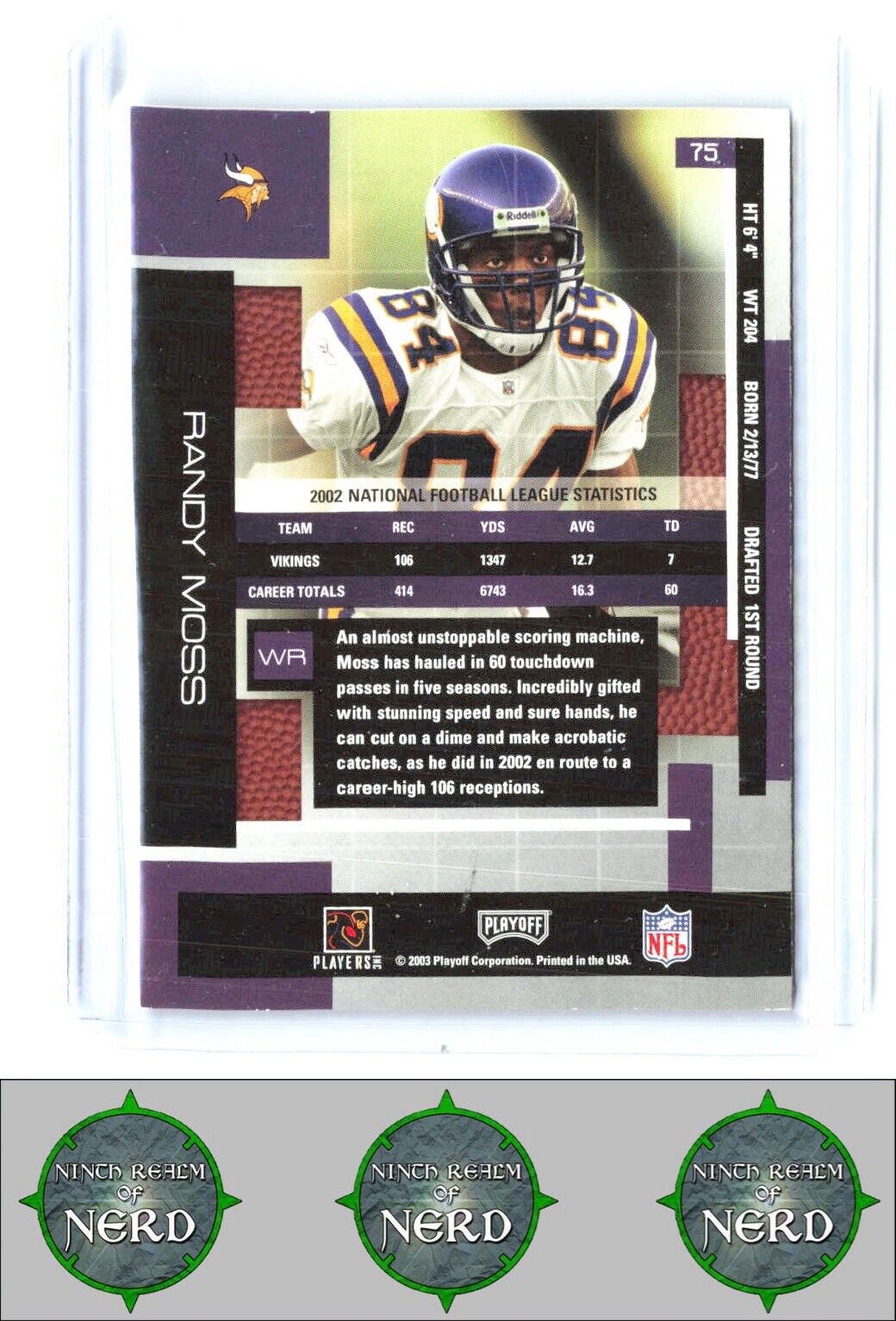 2003 Playoff Absolute Memorabilia #75 Randy Moss