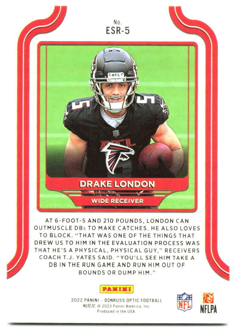 2022 Donruss Optic #ESR-5 Drake London The Elite Series Rookies NM