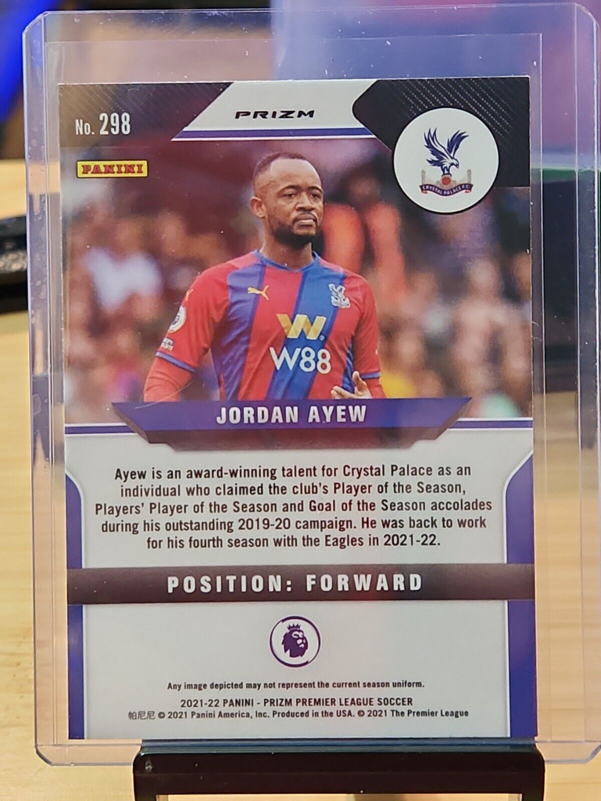 2021-22 Panini Prizm Green wave Jordan Ayew Crystal Palace #298