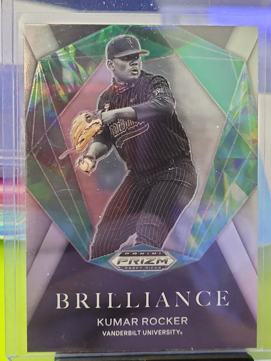 Kumar Rocker 2022 Panini Prizm Draft Picks Brilliance Insert #KR Rangers M8