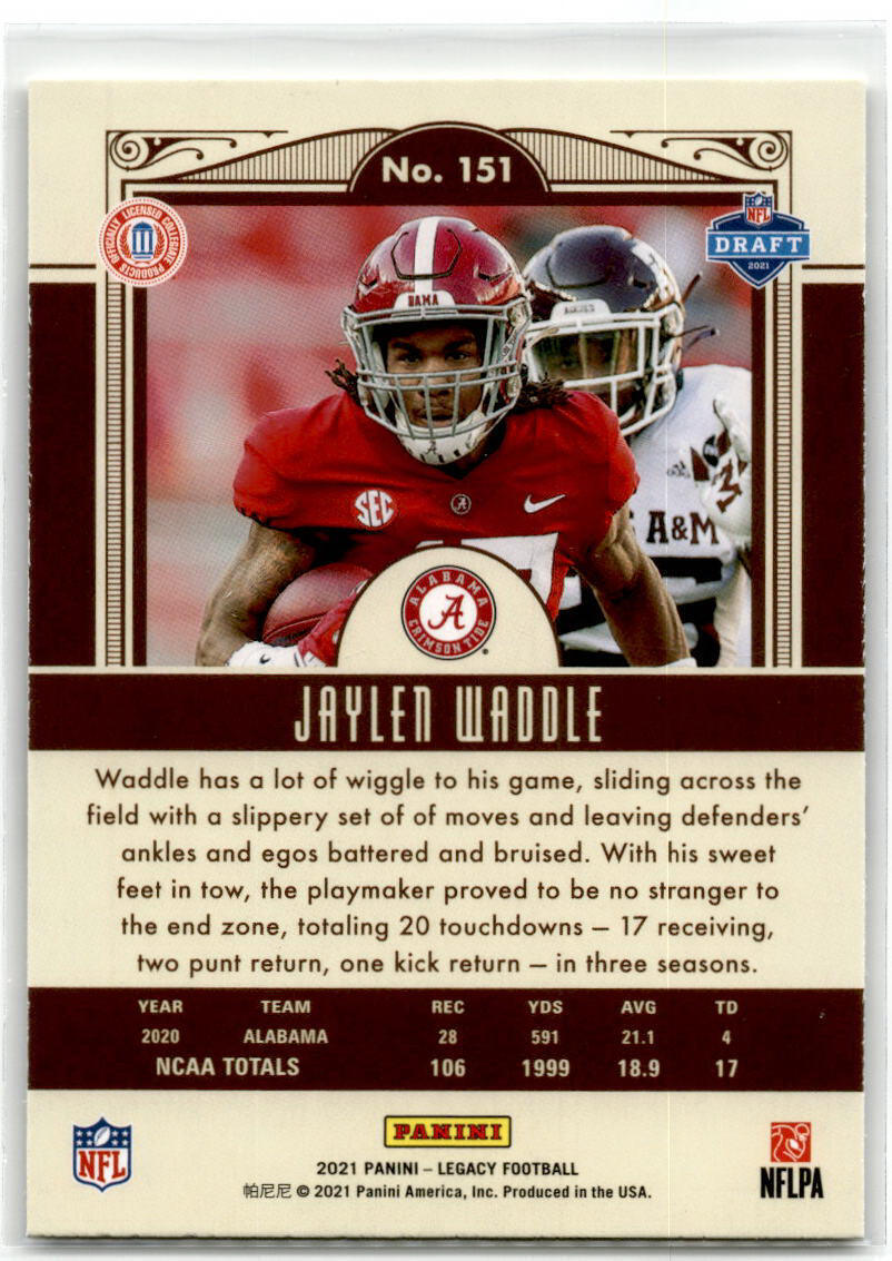 2021 Panini Legacy #151 Jaylen Waddle NM