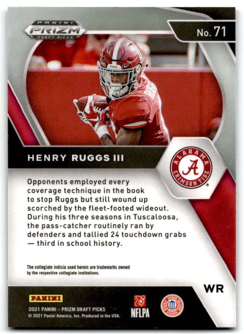 2021 Panini Prizm Draft Picks Collegiate #71 Henry Ruggs III NM