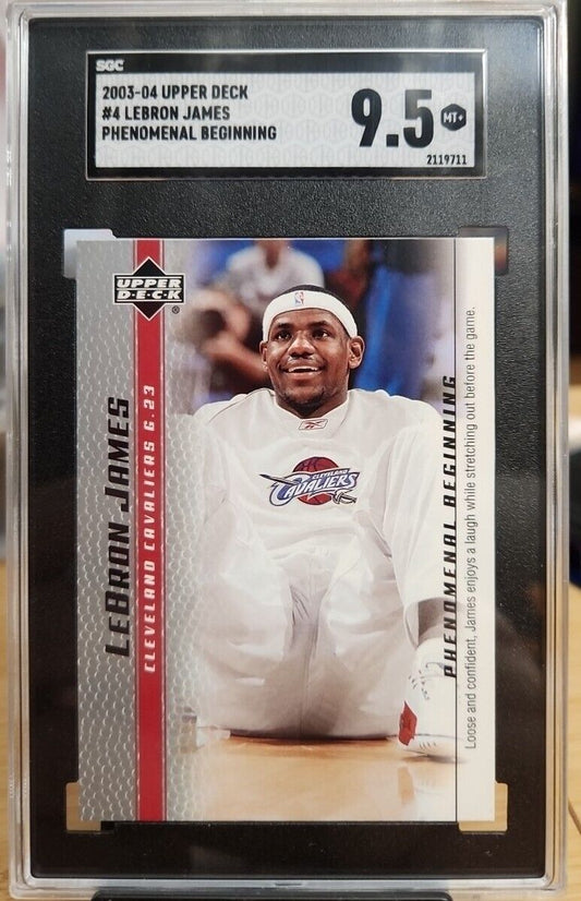 2003 LeBron James Rookie  SGC 9.5 Upper Deck Phenomenal Beginning #4