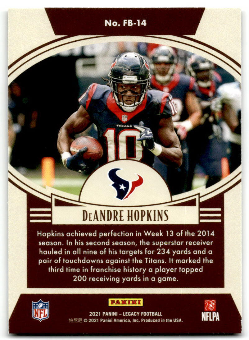 2021 Panini Legacy #FB-14 DeAndre Hopkins Flashback NM