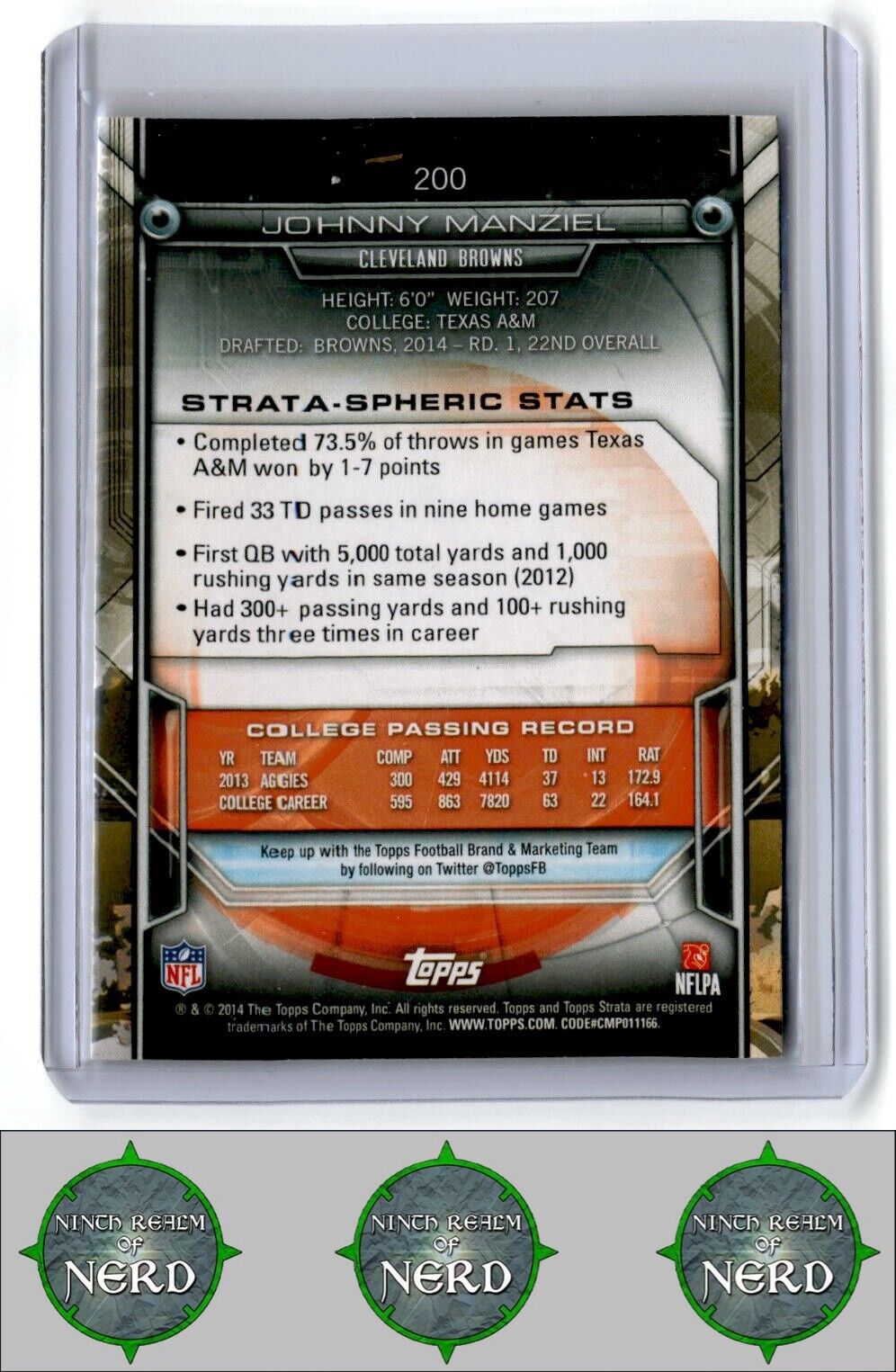 2014 Topps Strata #200 Johnny Manziel Retail