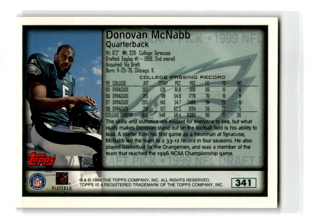 1999 Topps #341 Donovan McNabb NM