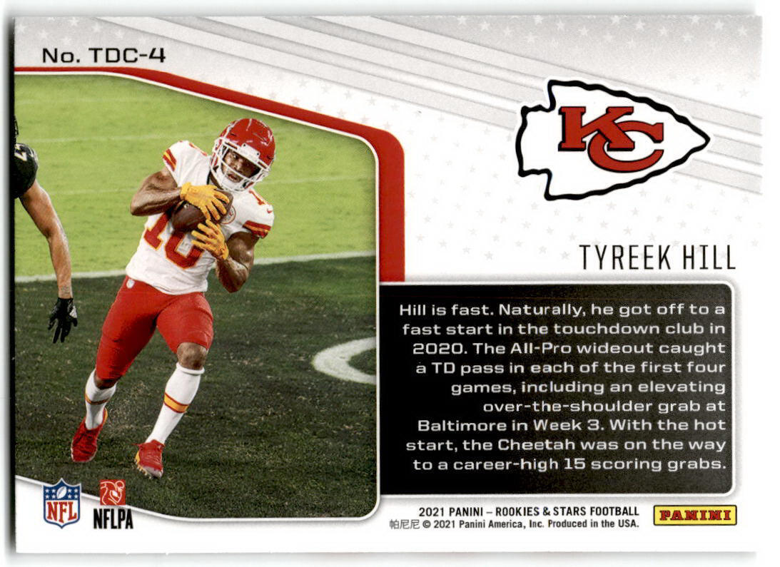 2021 Panini Rookies & Stars #TDC-4 Tyreek Hill Touchdown Club NM