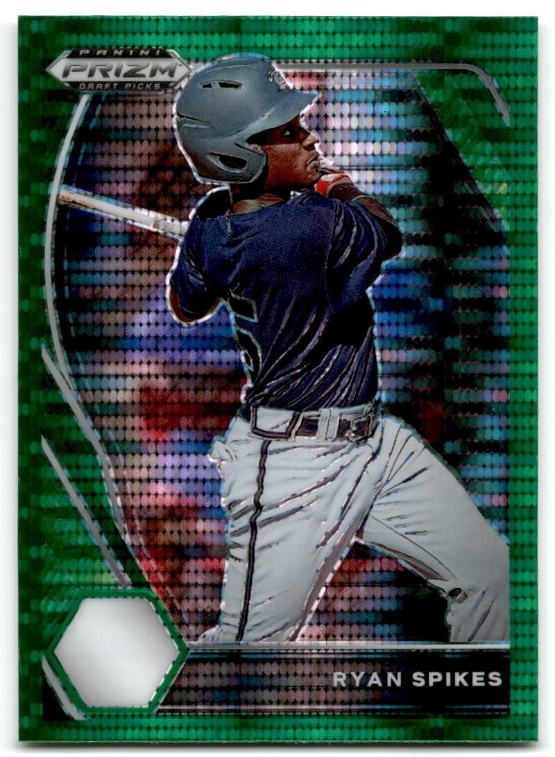 2021 Panini Prizm Draft Picks #PDP100 Ryan Spikes Green Pulsar Prizm NM