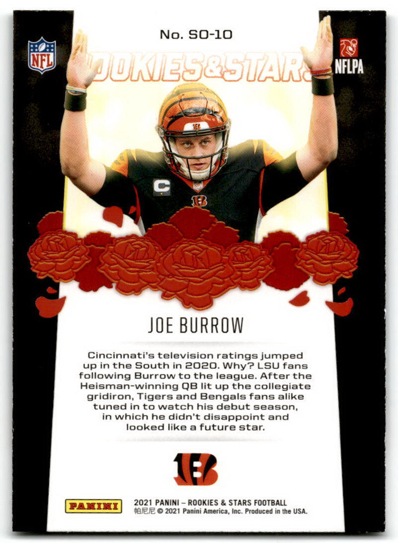 2021 Panini Rookies & Stars #SO-10 Joe Burrow Standing Ovation NM