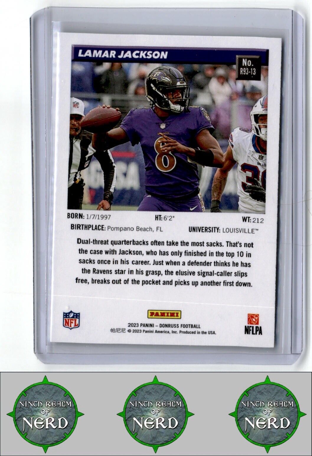 2023 Donruss #R93-13 Lamar Jackson Retro 1993