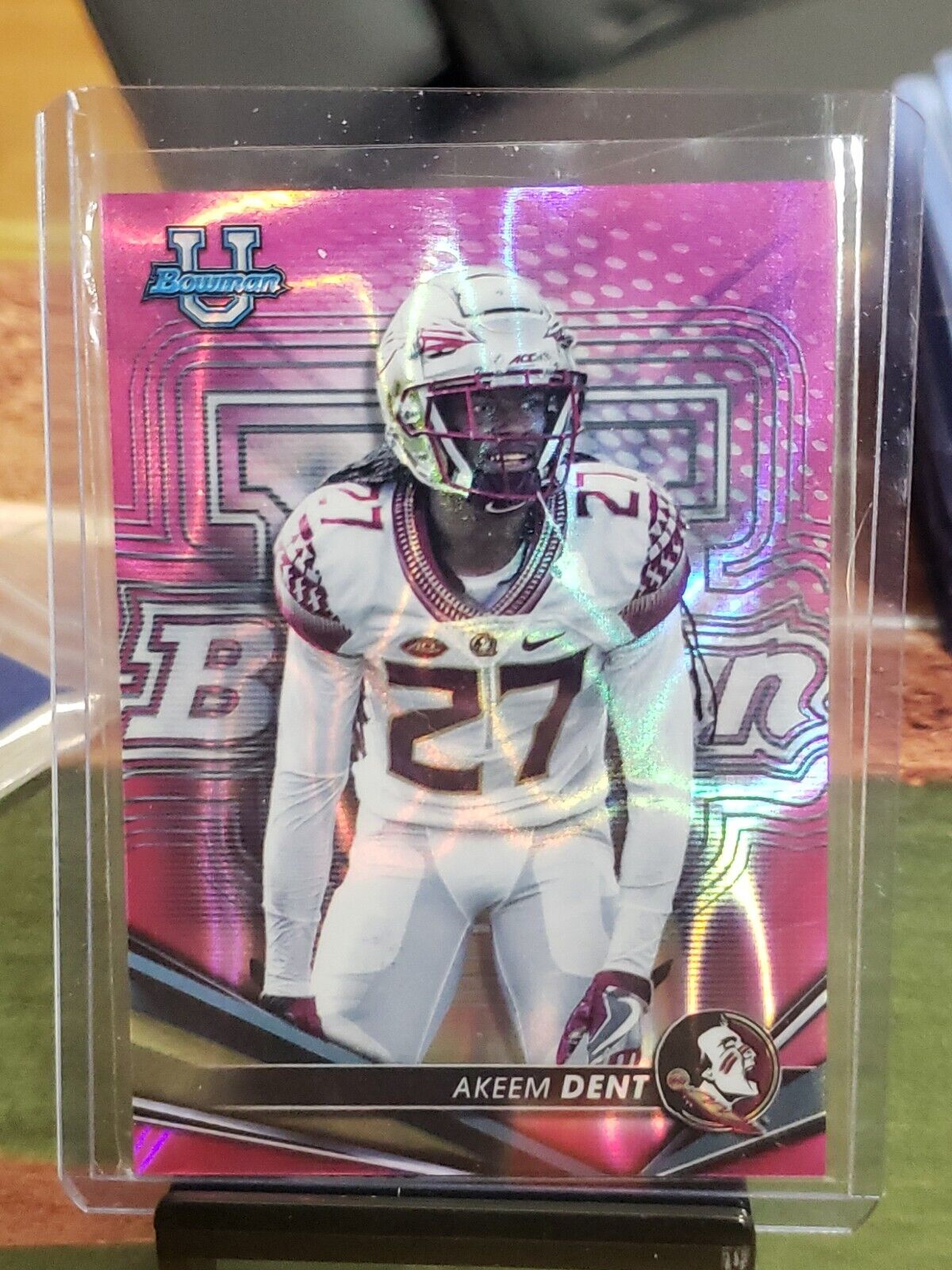 2022 Bowman's Best University Football #16 Akeem Dent /100- Florida State