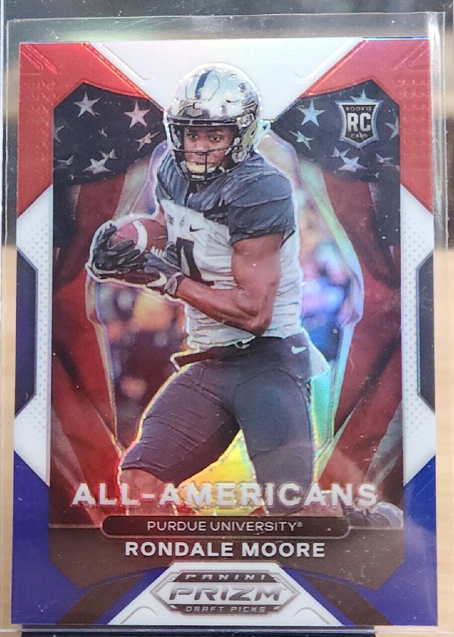 2021 Prizm Draft Picks Rondale Moore Rookie RC All Americans Red White Blue #187