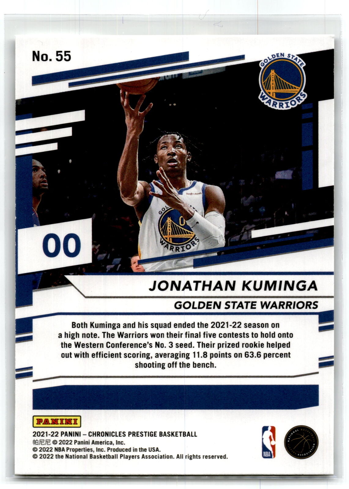 2021 Panini Chronicles #55 Jonathan Kuminga NM