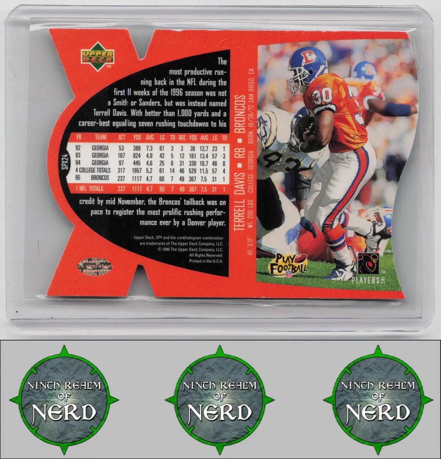 Terrell Davis 1997 SPx #SPX24 Denver Broncos