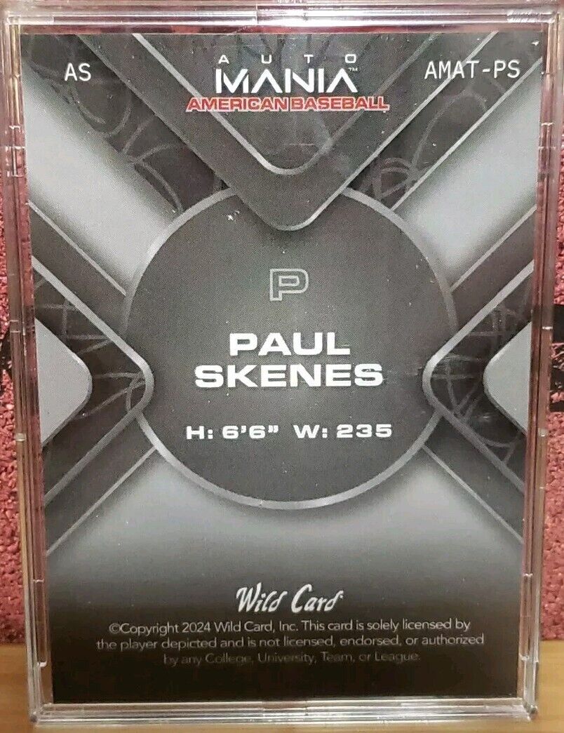 Paul Skenes National Exclusive Auto Mania Wave Rookie 4/5 Pirates LSU SSP