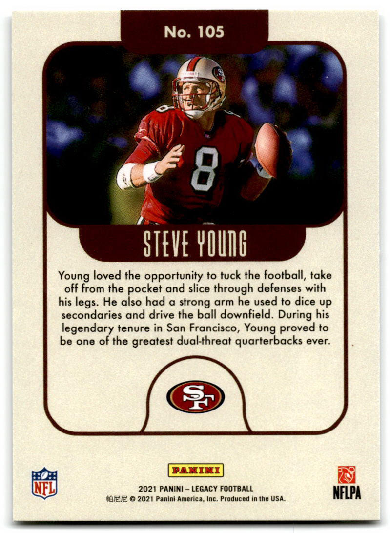 2021 Panini Legacy #105 Steve Young Blue NM