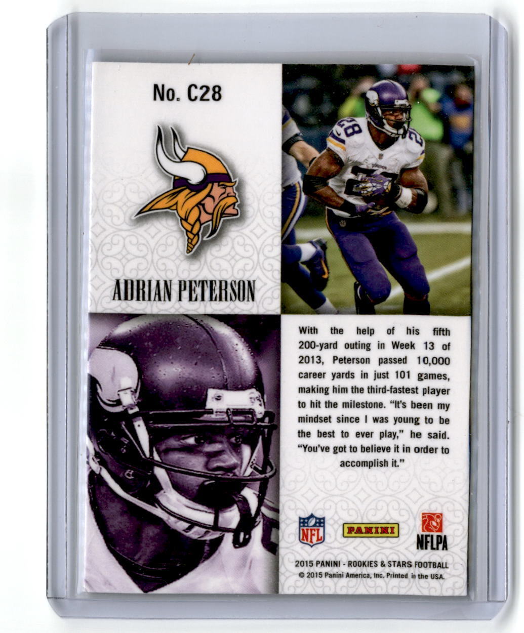 2015 Panini Rookies & Stars #C28 Adrian Peterson Crusade Blue