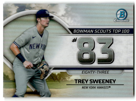 2023 Bowman #BTP-83 Trey Sweeney Bowman Scouts’ Top 100 NM