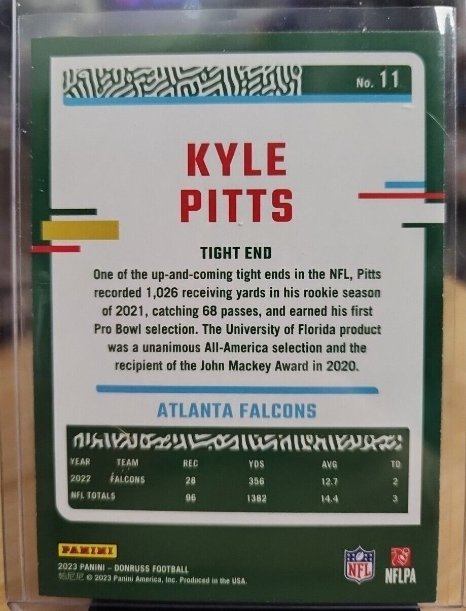 2023 Donruss Kyle Pitts Green Press Proof Falcons