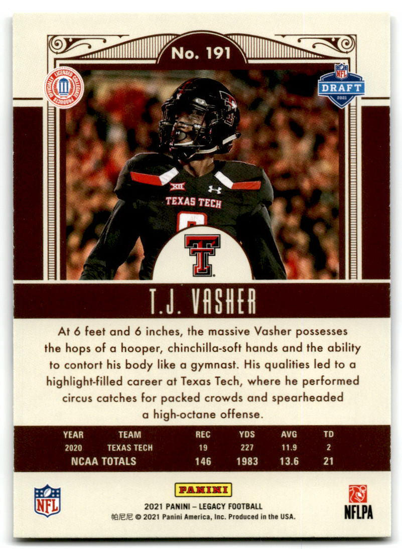 2021 Panini Legacy #191 T.J. Vasher NM