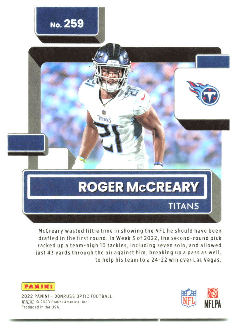 2022 Donruss Optic #259 Roger McCreary NM