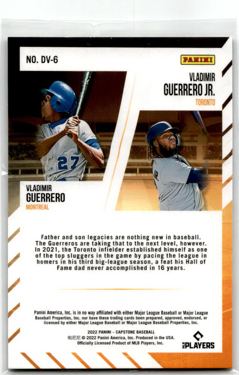 2022 Panini Capstone #DV-6 Vladimir Guerrero Jr. / Vladimir Guerrero Deja Vu NM