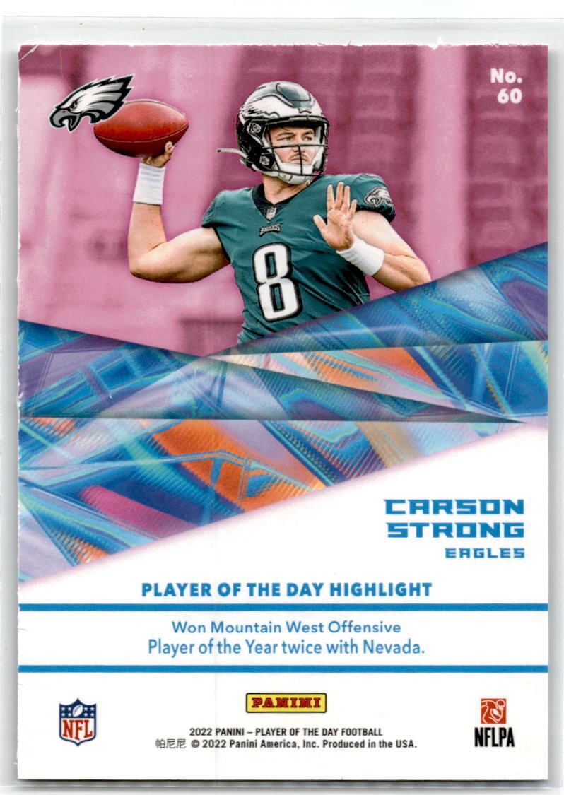 2022 Panini NFL Player of the Day #60 Carson Strong NM