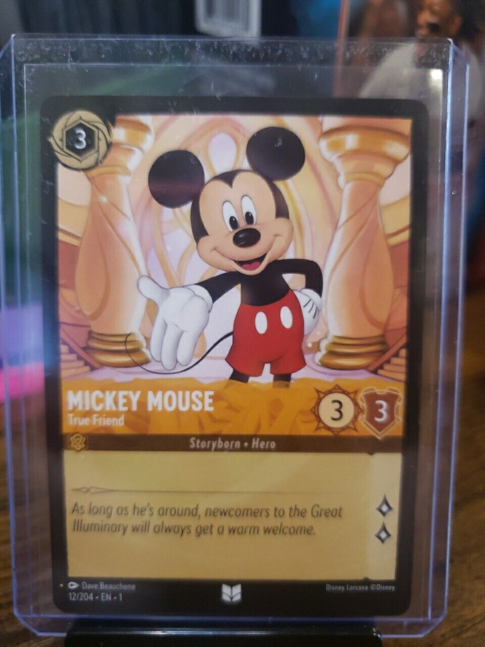 Disney Lorcana First Chapter Mickey Mouse True Friend Uncommon Non Foil 12/204