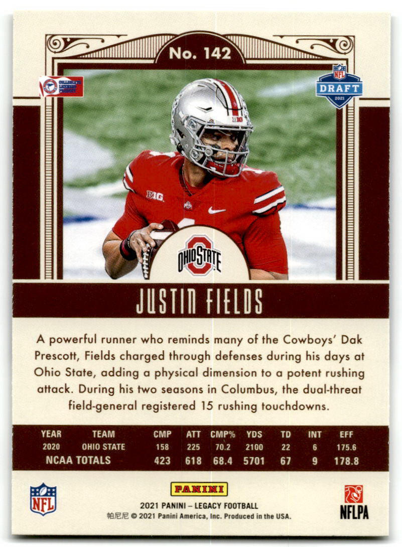 2021 Panini Legacy #142 Justin Fields NM