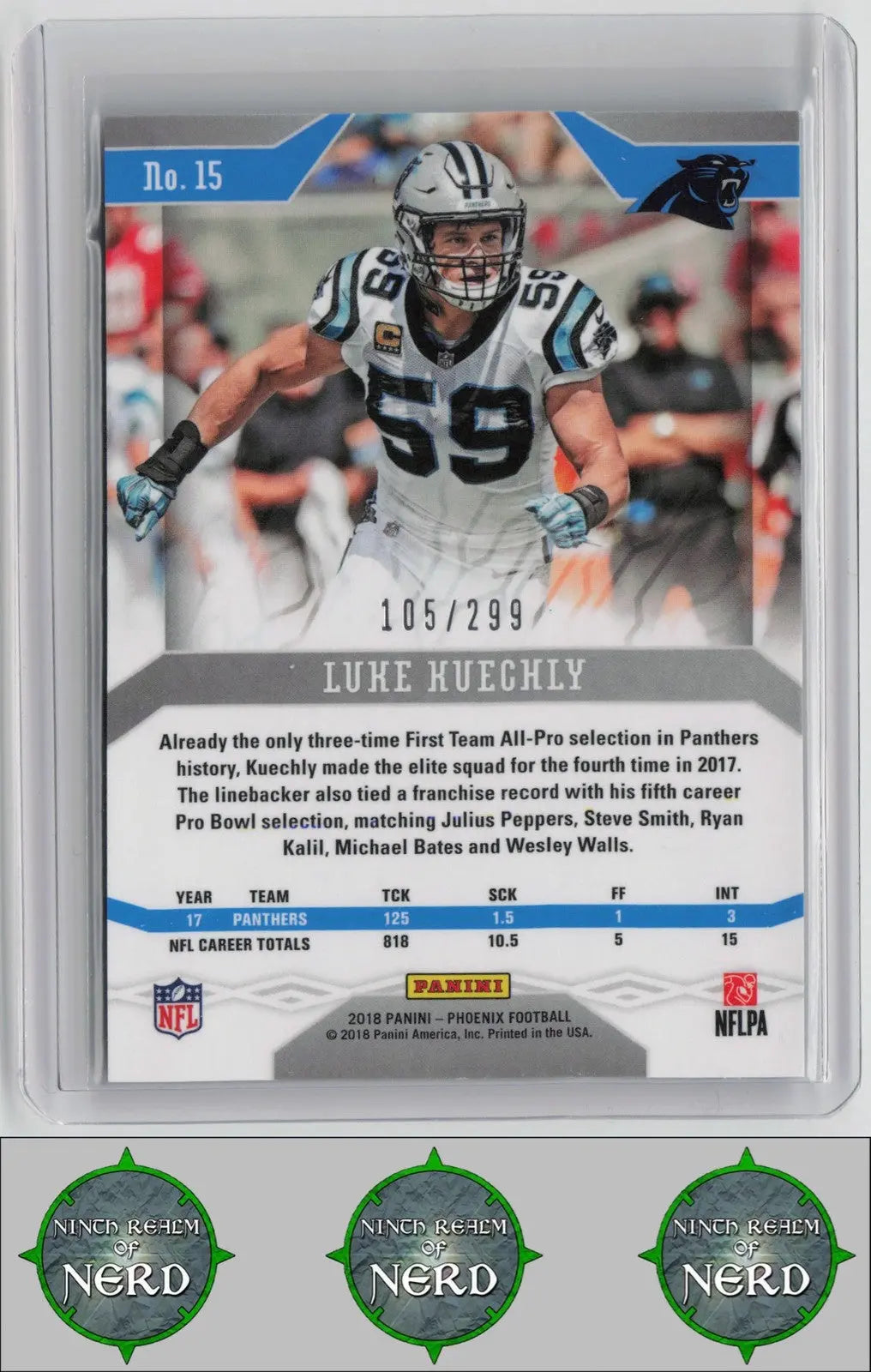 Luke Kuechly 2018 Panini Phoenix Red #15 SN Carolina Panthers