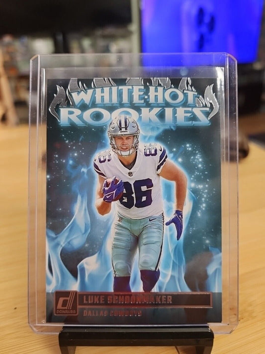 2023 Panini Donruss White Hot Rookies Luke Schoonmaker RC Dallas Cowboys #WHR-9