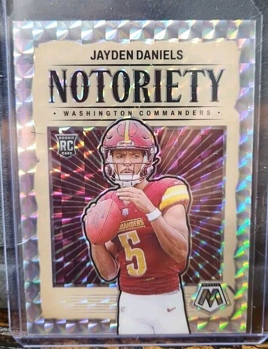JAYDEN DANIELS 2024 Panini Mosaic Notoriety Silver  Prizm ROOKIE 🔥🔥