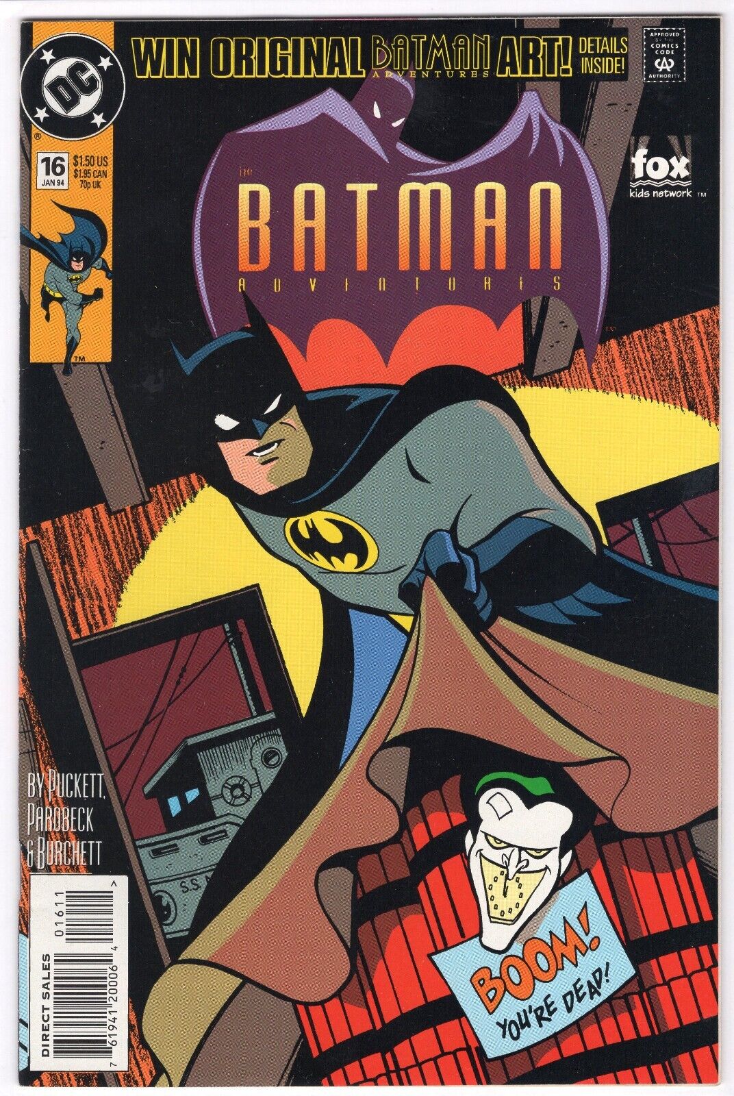 Batman Adventures #16 - Joker Cover Killing Book Seduction Of The Innocent 1994