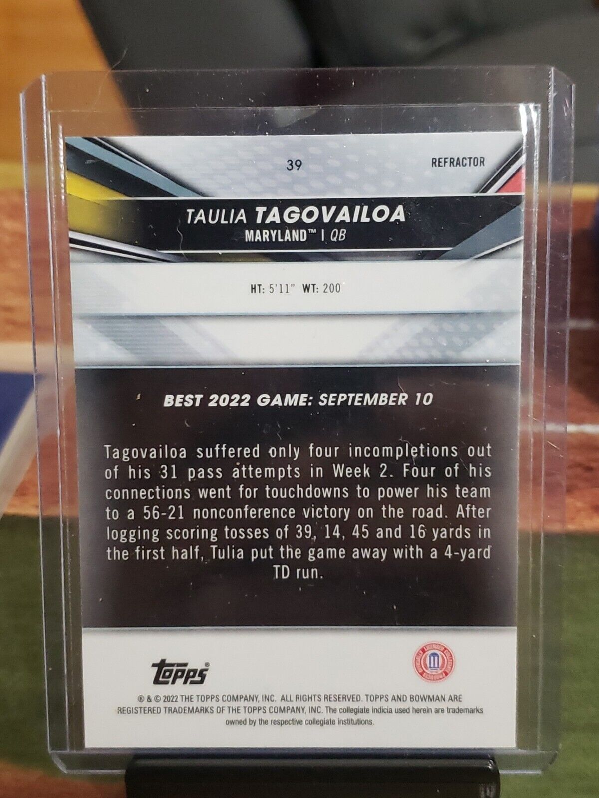 2022-23 Bowman’s Best University Taulia Tagovailoa Refractor