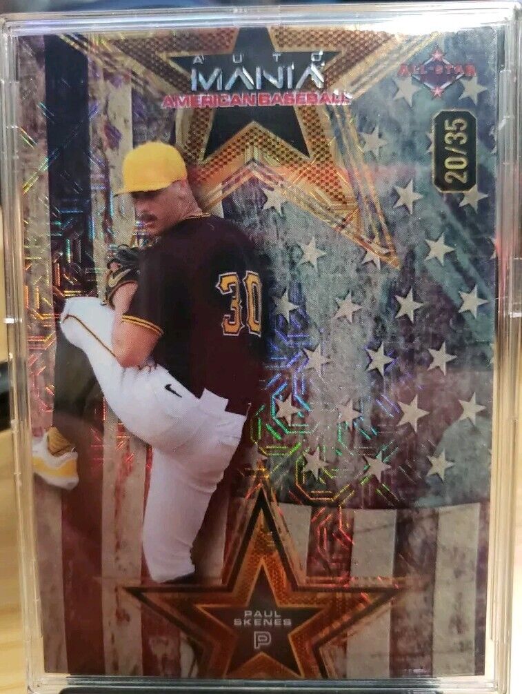 PAUL SKENES Rookie Wild Card Auto Mania All Star #d 20/35  