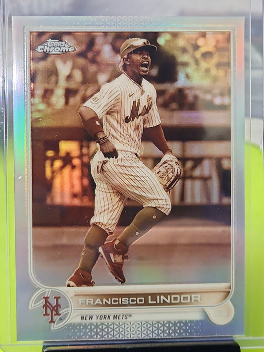 2022 topps chrome # 166 francisco lindor sepia