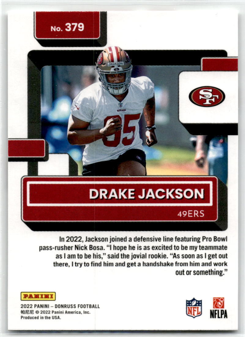 2022 Donruss #379 Drake Jackson NM