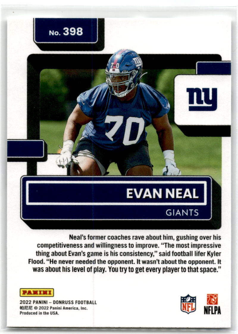 2022 Donruss #398 Evan Neal NM