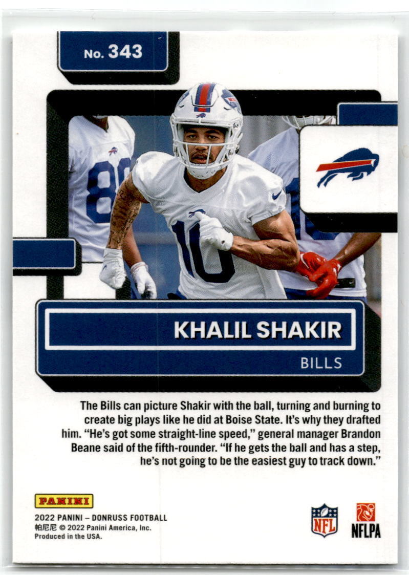 2022 Donruss #343 Khalil Shakir Red Press Proof NM